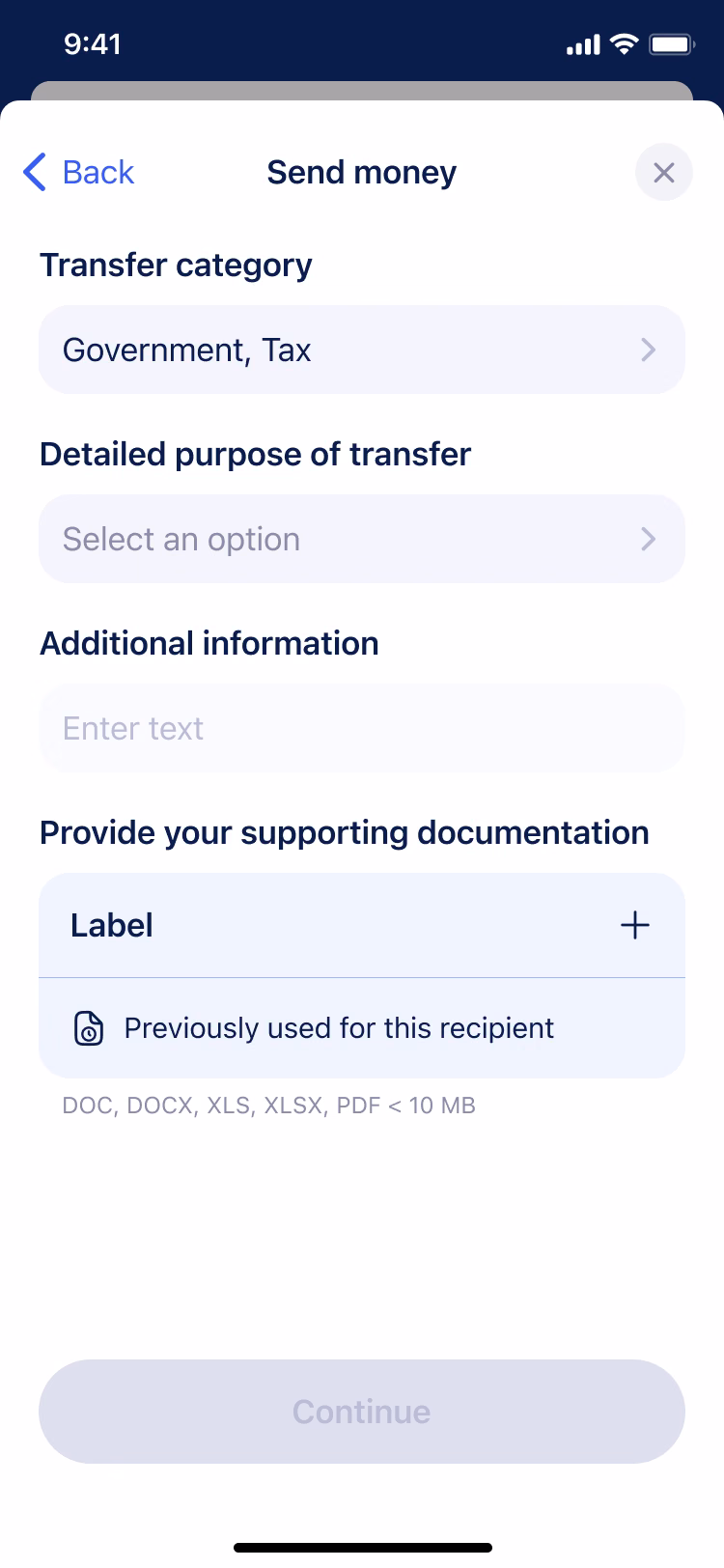 Shipped app: supporting documents