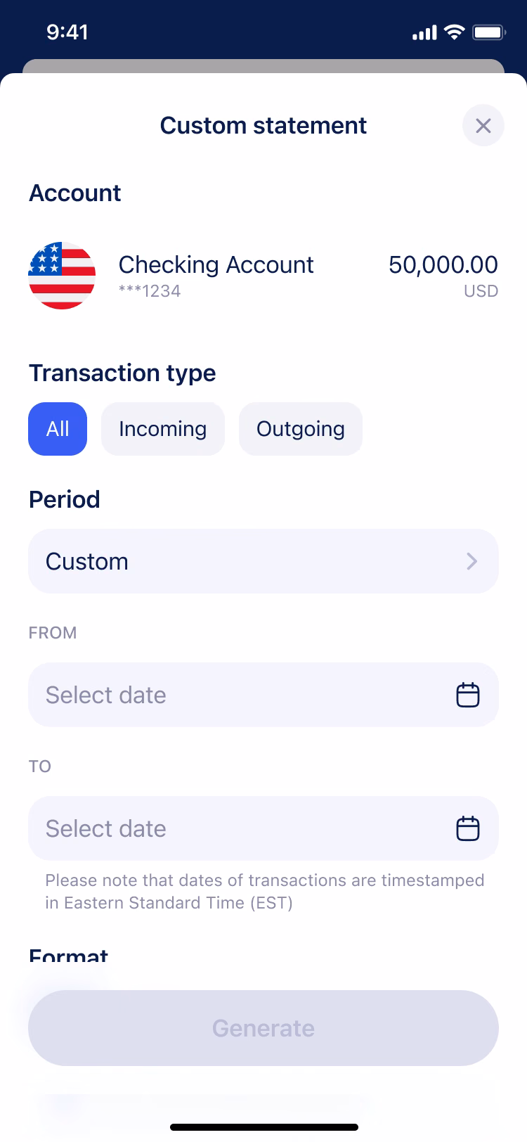 Shipped app: custom statement