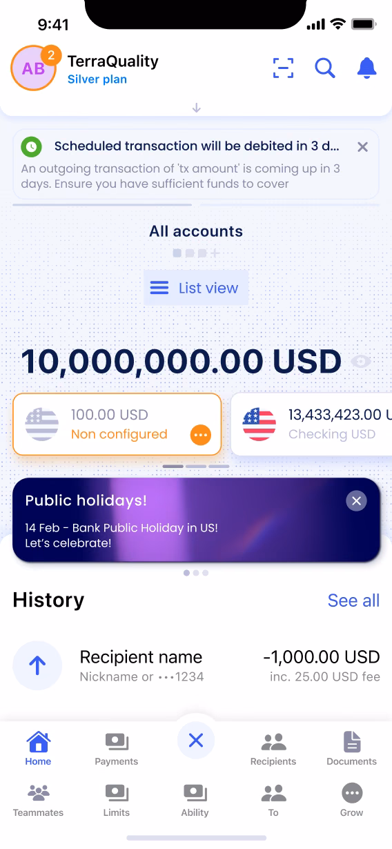App: main menu, second option