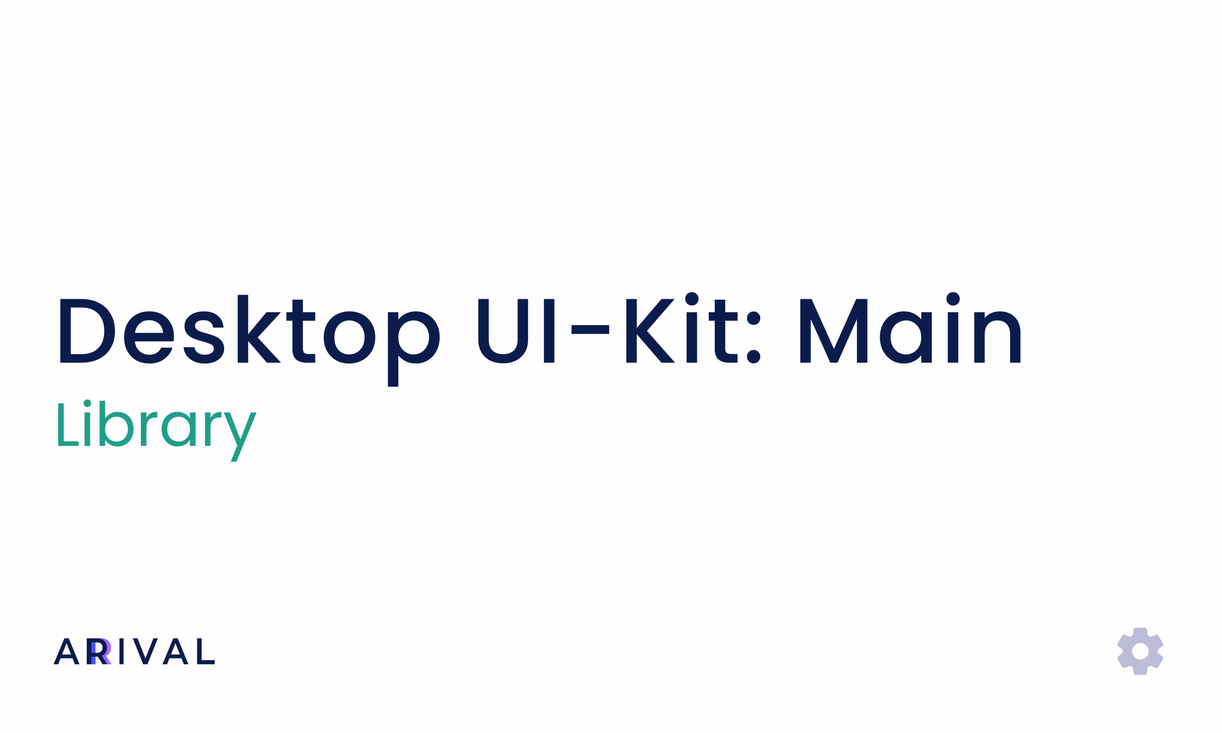 Library cover: Desktop UI-Kit Main