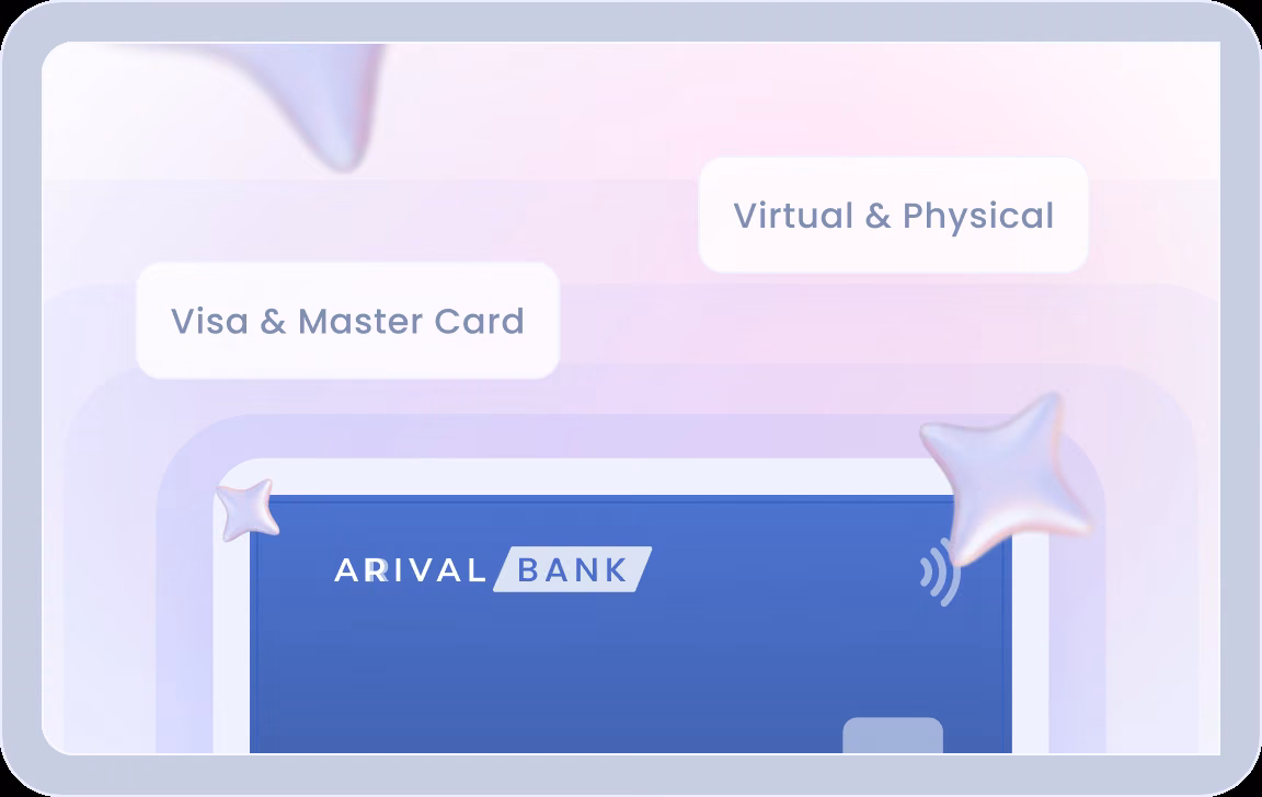 Card: virtual and physical, Visa and Mastercard